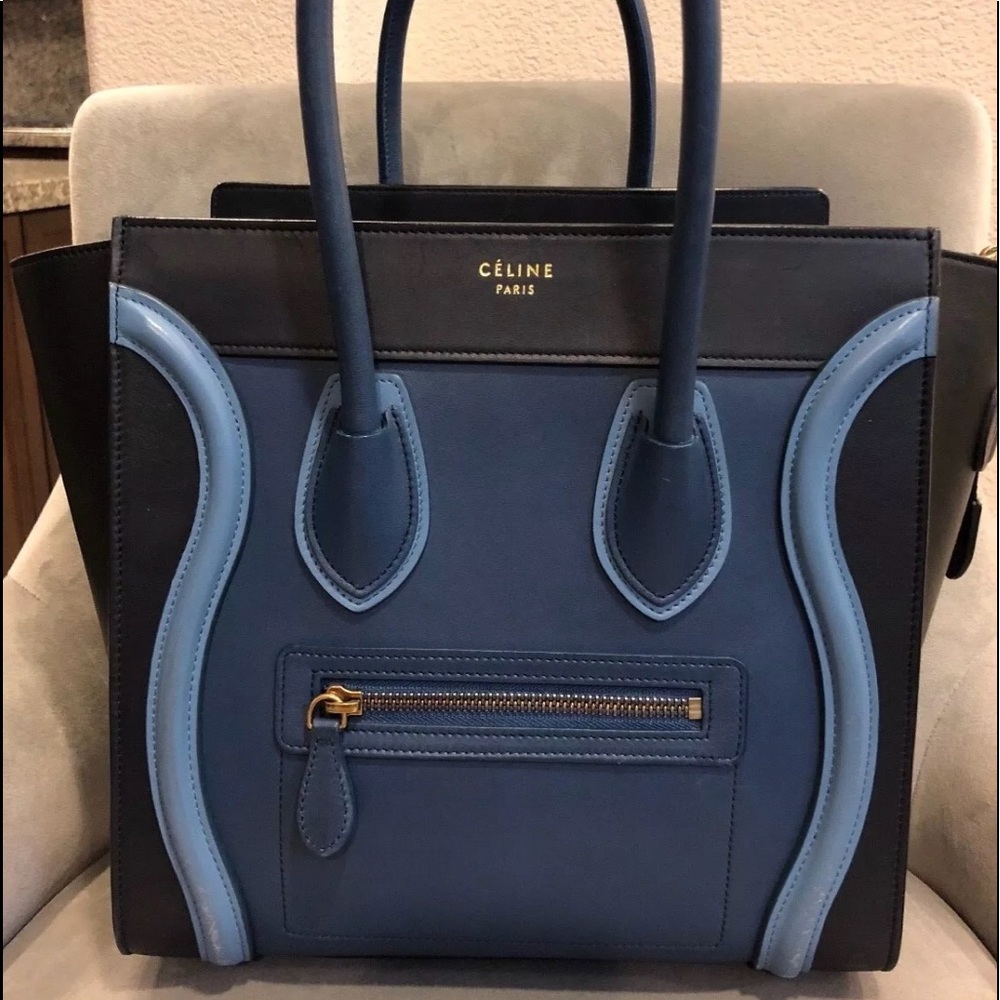 Celine micro blue/black - rare (original receipt)